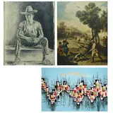 Untitled by a) Abtus Talastas<br & > b) Unidentified Artist<br, <p>a) Abtus Talastas<br />Seated Figure<br />signe, sold Dec 2021