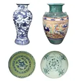 Untitled by a) An Amphora Shaped Jar with Dragons and Clouds M, <p>a) An Amphora Shaped Jar<br />with Dragons and, sold Dec 2021