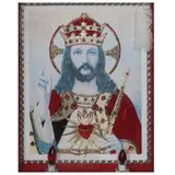 Christ the King, Untitled, <p>Christ the King<br />mixed media in shadow box<
