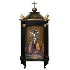A 19th-Century Tableau Depicting the Calvary Scene, Untitled, <p>A 19th-Century Tableau Depicting the<br />Calva