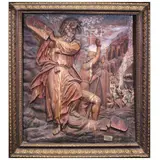 Moses, Untitled, <p>bas relief<br />hardwood<br />without frame: 54