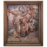 Abraham and Son, Untitled, <p>Abraham and Son<br />bas relief<br />hardwood<b