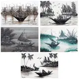 Valentino Goyenechea Jr., Untitled, <p>Valentino Goyenechea Jr.<br />River Scene - 6 p