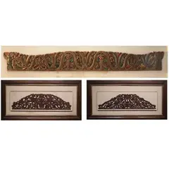 Three Carved Transom, Untitled, <p>Three Carved Transom<br />wood<br />a) 7 1/2" x