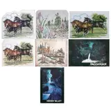 Untitled by b) Hidden Valley and Pa a) Horses and Countryside, <p>a) Horses and Countryside<br />cross-stitch<br, sold Dec 2021