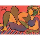 Inday Cadapan, Sisters, watercolor on paper