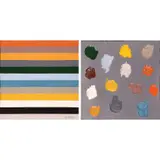 Fitz Herrera, Abstract, a) oil on canvas b) acrylic on canvas
