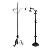 1491, Two Iron Wrought Lampstands