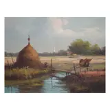Untitled (Landscape) by Cesar Buenaventura, oil on canvas, sold Jul 2021
