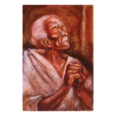 Untitled by Emmanuel Garibay, oil on paper, sold Jul 2021