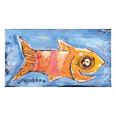 Joey De Leon, Fish from the Canals of Venice, acrylic on board