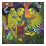 Lydia Velasco, Ladies at the Flower Garden II