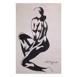 Hernando R. Ocampo, Nude Woman, pen and ink on paper