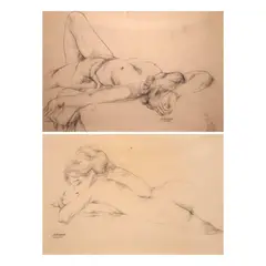Nude by Edsel Moscoso, charcoal on paper, sold Jul 2021