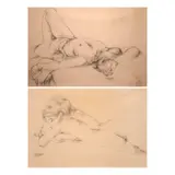 Edsel Moscoso, Nude, charcoal on paper