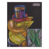 Untitled by Nunelucio Alvarado, pastel on paper, sold Jul 2021