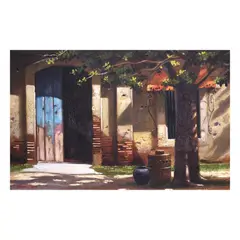 Untitled by Fidel Sarmiento, oil on canvas, sold Jul 2021