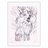 Mother and Child by José T. Joya, artist proof I, sold Jul 2021