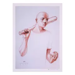 Baseball Player by Elmer Borlongan, Digital print on archival paper, sold Jul 2021