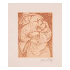 Pamilya by Benedicto Cabrera, print, sold Jul 2021