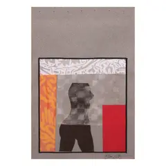 Untitled by Benedicto Cabrera, collage/ mixed media on paper, sold Jul 2021