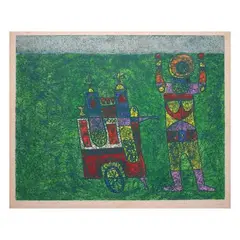 Sweet Cart by Manuel Rodriguez Sr., serigraph, sold Jul 2021