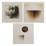 a) Prueba b) Pais Ajillo c) Eclipse by Fernando Zóbel de Ayala y Montojo, etching, sold Jul 2021