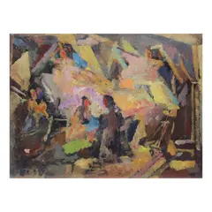 Untitled by Macario Vitalis, oil on canvas, sold Jul 2021