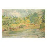 Diosdado M. Lorenzo, Untitled (Landscape), oil on canvas