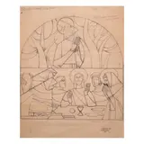 Galo B. Ocampo, Wedding at Canaa, graphite on paper