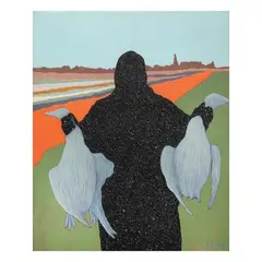 Jonas Eslao, A Show of Pluck, acrylic on canvas