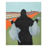 Jonas Eslao, A Show of Pluck, acrylic on canvas