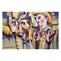 Untitled by Paco Gorospe, oil on canvas, sold Jul 2021