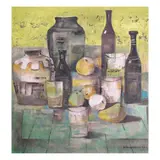 Still Life by Paco Gorospe, oil on canvas, sold Jul 2021