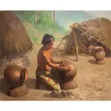 Romeo Borja Enriquez, Ifugao Village, oil on canvas