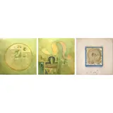 Antonio Ramboyong, a) In the Green Circle b) Leo c) Untitled, a.) acrylic on aluminum b.) oil and varnish c.) oil on aluminum