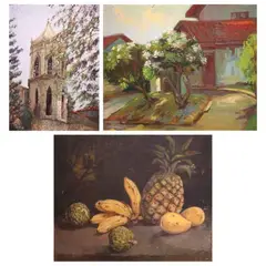 a) Vidal b) Vidal c) Serafin Serna c), Untitled
Untitled
Still Life, oil on canvas oil on canvas oil on board