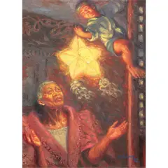 Isang Bata dala niya’y Bituin by Gamaliel Subang, oil on canvas, sold Jul 2021