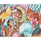 Mother and Child by Norma Belleza, oil on canvas, sold Jul 2021
