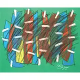 Romulo Olazo, Diaphanous (Green), soft pastel on Canson paper