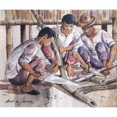 Alvaro Malig Jimenez, Karpintero, watercolor on paper