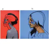 Norlito Meimban, Blurring Face I and II, mixed media on canvas