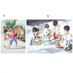 Jose Vistan, a) Tumbang Preso, watercolor on paper