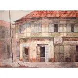 Elmer Gernale, Plaza de Binondo, Watercolor on paper
