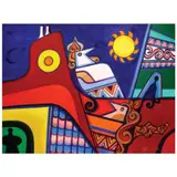 Toym de Leon Imao, Sarimanok Inspired, acrylic on canvas