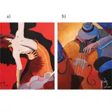 Jericho “Icos” Santos, Untitled I and II, acrylic on canvas