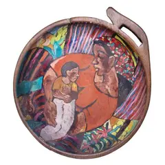 Mag-Ina by Norma Belleza, oil on old wood, sold Jul 2021