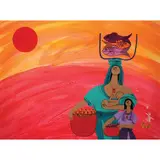 Ernesto Tagle, Mother and Child, acrylic on paper