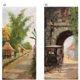 Isidro Ancheta, a) A Countryside
b) Parian Gate Intramuros