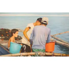 Untitled by Vincent Ramos, oil on canvas, sold Jul 2021